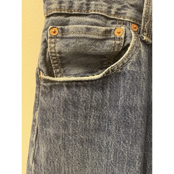 Levi's 501 Mens 35x30 Straight Leg Button Fly Jeans Blue Denim - Picture 3 of 9